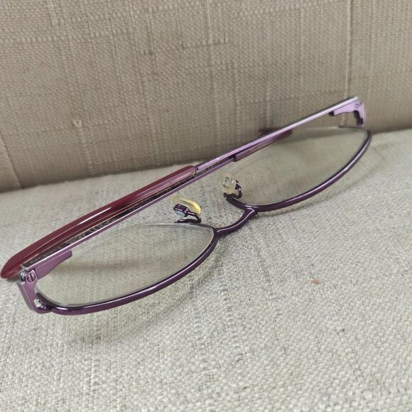 bebe Women Eyeglasses Frame Plum Tone BB5188 Half Rim Glasses Frame 53[]17 140 - Picture 8 of 14